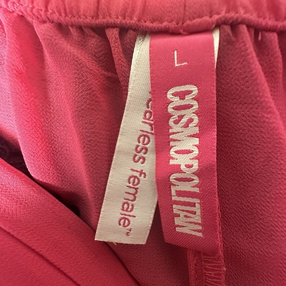 Hot Pink Black Cosmopolitan Babydoll Top Lingerie Camisole Romantic Coquette‎ L - Picture 6 of 12